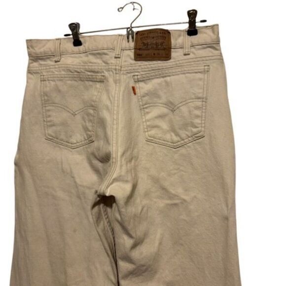 Levi’s 550 Relaxed Fit Tapered Leg Size 36x35 Orange Tab Tan Jeans *Read* - Picture 2 of 5